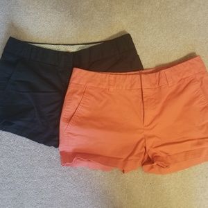 Jcrew and Gap Shorts (Coral and Black)